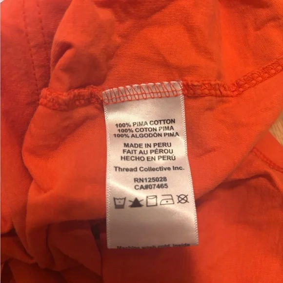 Psycho Bunny Hurell Graphic Tee Shirt Mens 4(S) Orange Short Sleeve Pima Cotton - Picture 5 of 6